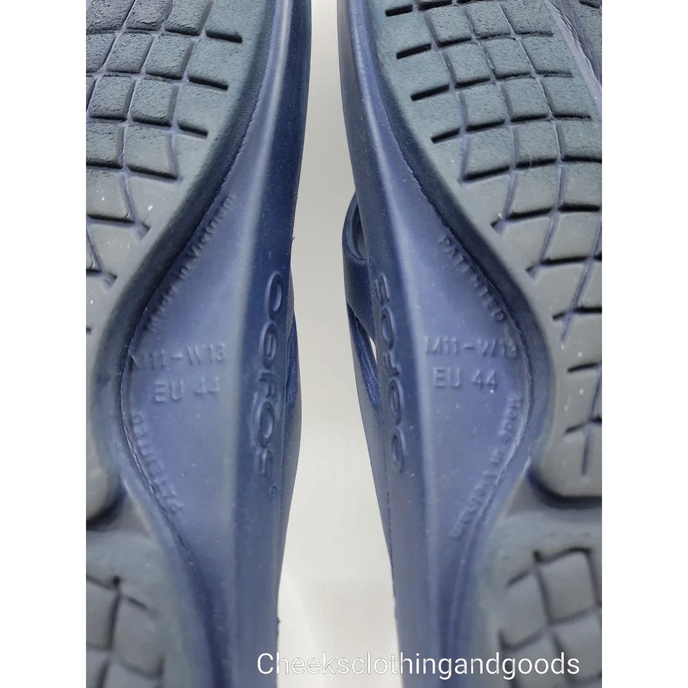 Oofos OOriginal Navy Blue Recovery Thong Sandals Mens 11 Womens 13 EU 44
